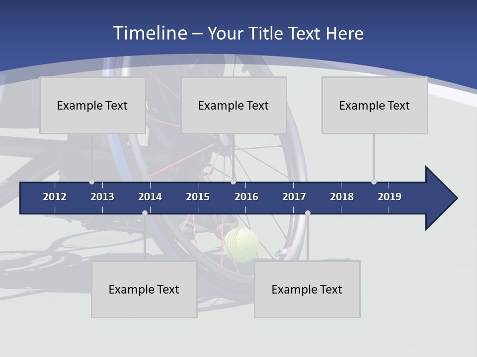 A Wheelchair Bound Athlete On The Tennis Court - Showing The Angle Of The Wheel And The Tennis Ball Being Held In PowerPoint Template