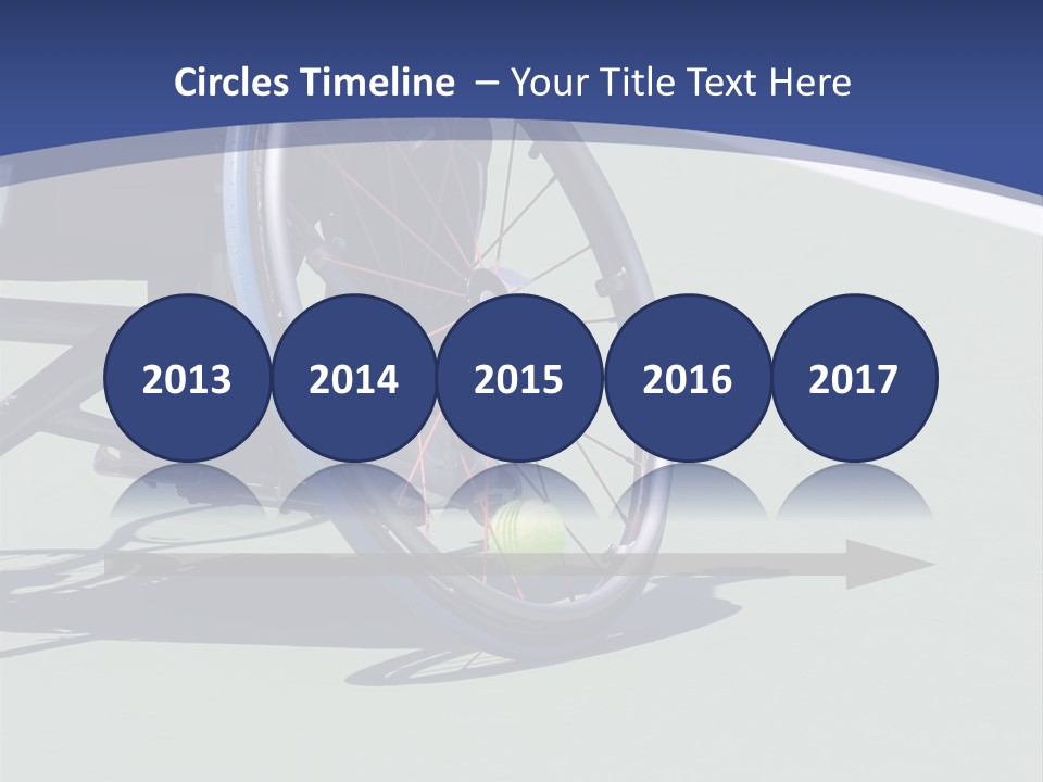 A Wheelchair Bound Athlete On The Tennis Court - Showing The Angle Of The Wheel And The Tennis Ball Being Held In PowerPoint Template