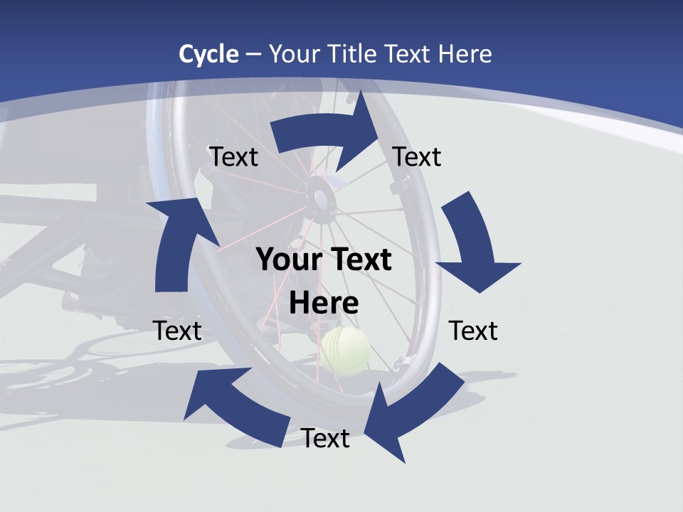 A Wheelchair Bound Athlete On The Tennis Court - Showing The Angle Of The Wheel And The Tennis Ball Being Held In PowerPoint Template