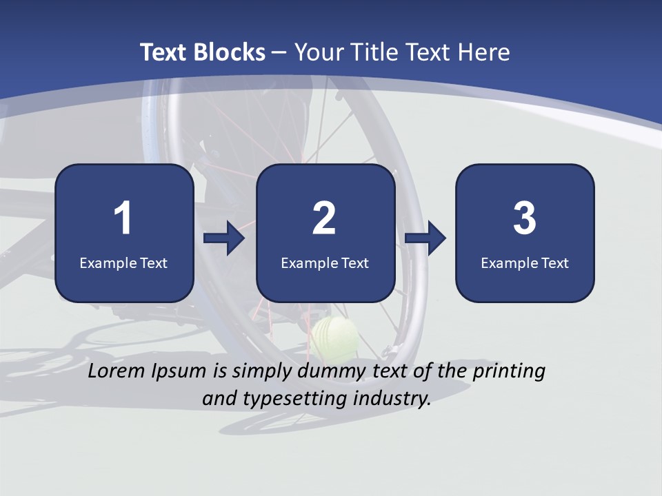 A Wheelchair Bound Athlete On The Tennis Court - Showing The Angle Of The Wheel And The Tennis Ball Being Held In PowerPoint Template