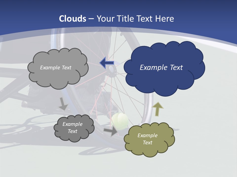 A Wheelchair Bound Athlete On The Tennis Court - Showing The Angle Of The Wheel And The Tennis Ball Being Held In PowerPoint Template