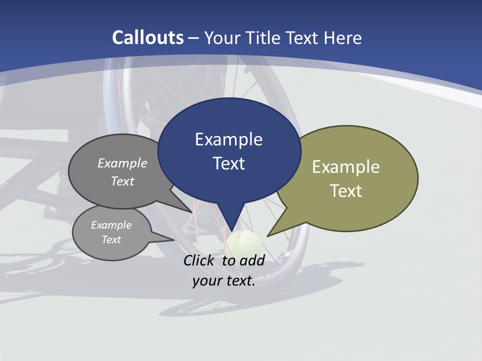 A Wheelchair Bound Athlete On The Tennis Court - Showing The Angle Of The Wheel And The Tennis Ball Being Held In PowerPoint Template