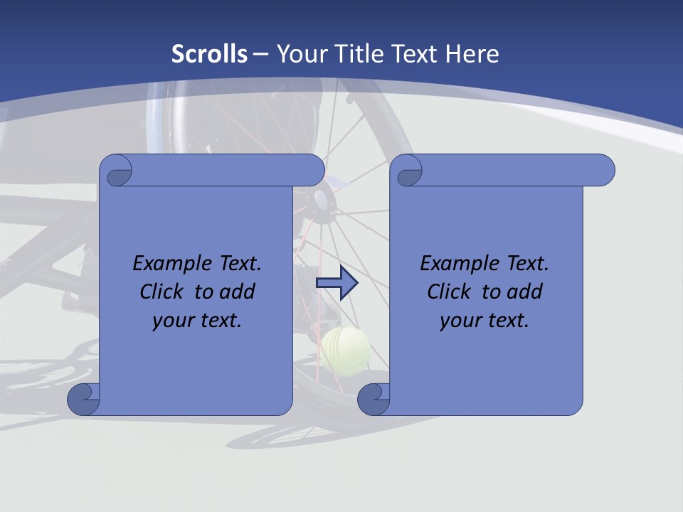 A Wheelchair Bound Athlete On The Tennis Court - Showing The Angle Of The Wheel And The Tennis Ball Being Held In PowerPoint Template
