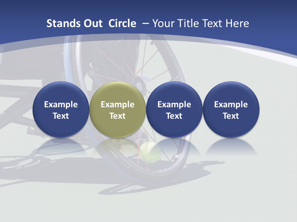 A Wheelchair Bound Athlete On The Tennis Court - Showing The Angle Of The Wheel And The Tennis Ball Being Held In PowerPoint Template