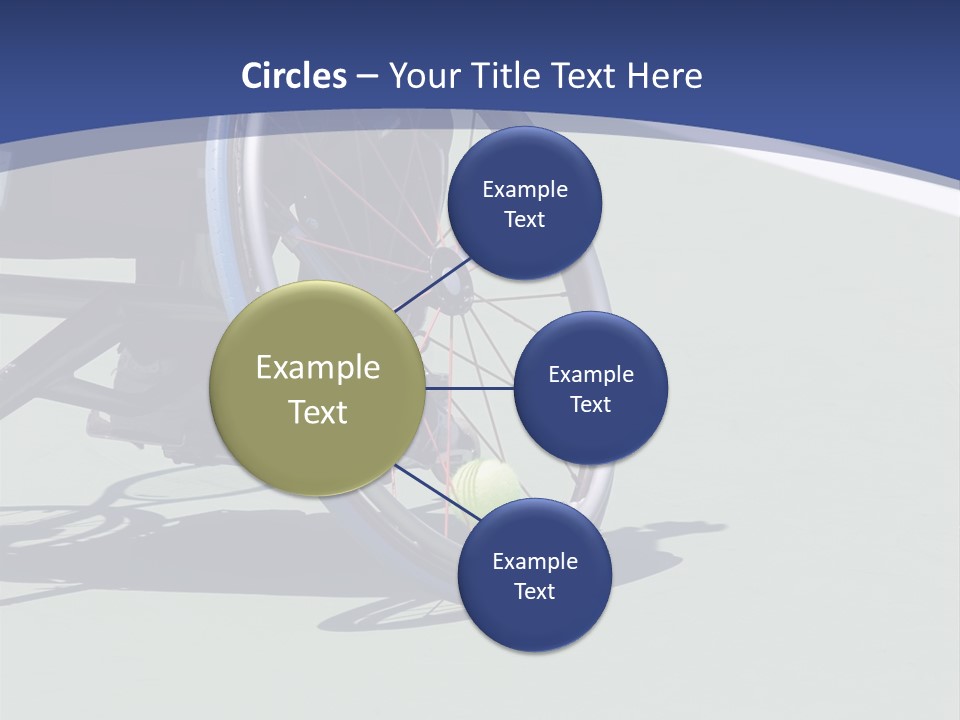 A Wheelchair Bound Athlete On The Tennis Court - Showing The Angle Of The Wheel And The Tennis Ball Being Held In PowerPoint Template