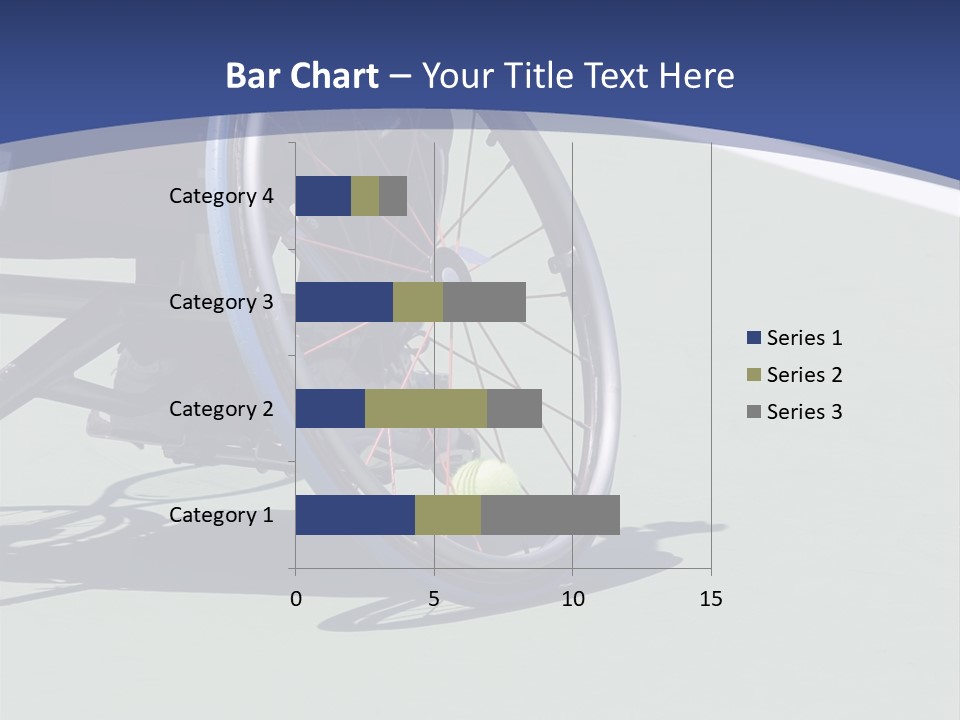 A Wheelchair Bound Athlete On The Tennis Court - Showing The Angle Of The Wheel And The Tennis Ball Being Held In PowerPoint Template