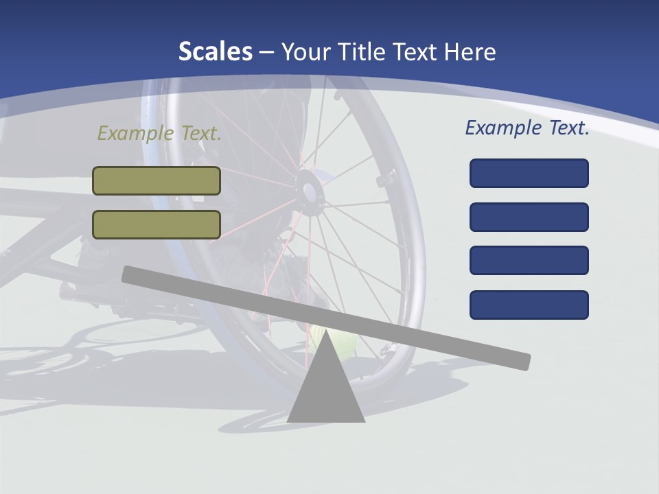 A Wheelchair Bound Athlete On The Tennis Court - Showing The Angle Of The Wheel And The Tennis Ball Being Held In PowerPoint Template