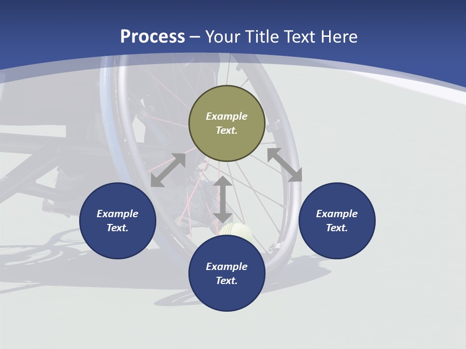A Wheelchair Bound Athlete On The Tennis Court - Showing The Angle Of The Wheel And The Tennis Ball Being Held In PowerPoint Template
