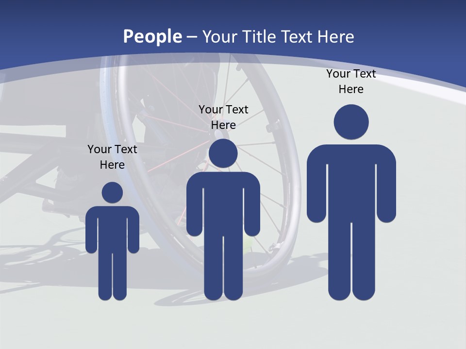 A Wheelchair Bound Athlete On The Tennis Court - Showing The Angle Of The Wheel And The Tennis Ball Being Held In PowerPoint Template