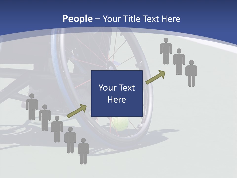 A Wheelchair Bound Athlete On The Tennis Court - Showing The Angle Of The Wheel And The Tennis Ball Being Held In PowerPoint Template