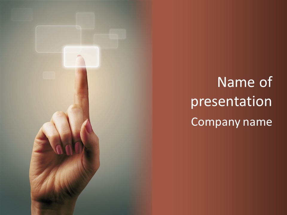 Business Handshake Over Blurry Background PowerPoint Template