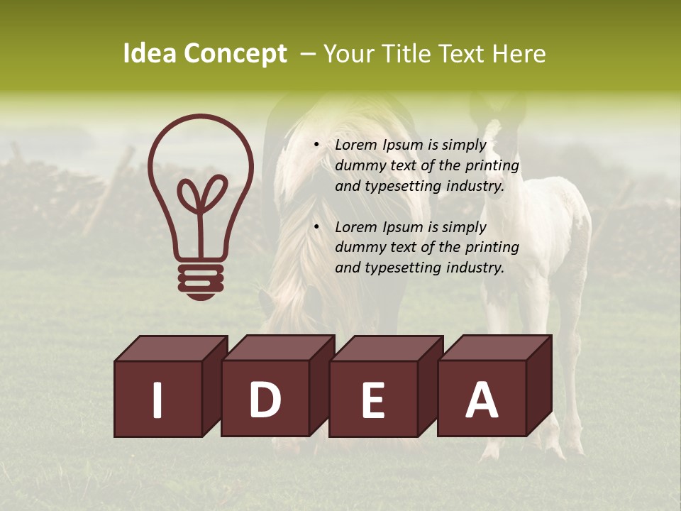 Horse And Foal PowerPoint Template