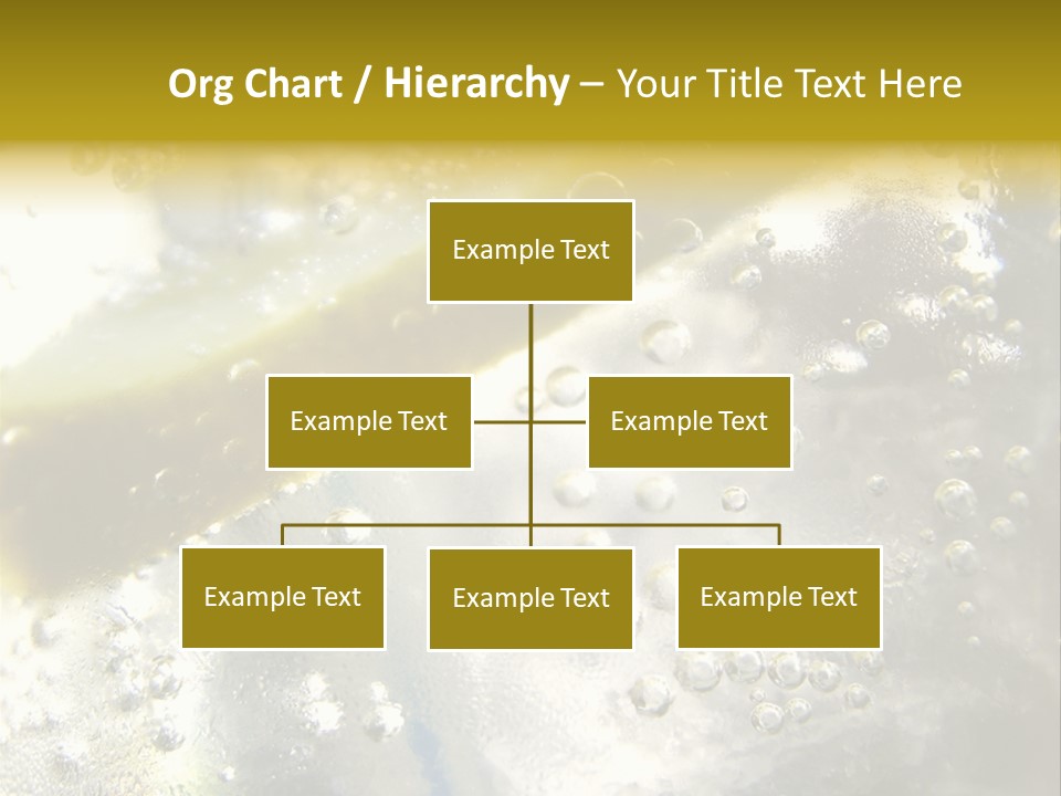 Close Up Of Lemon Slice In Liquid And Bubbles PowerPoint Template