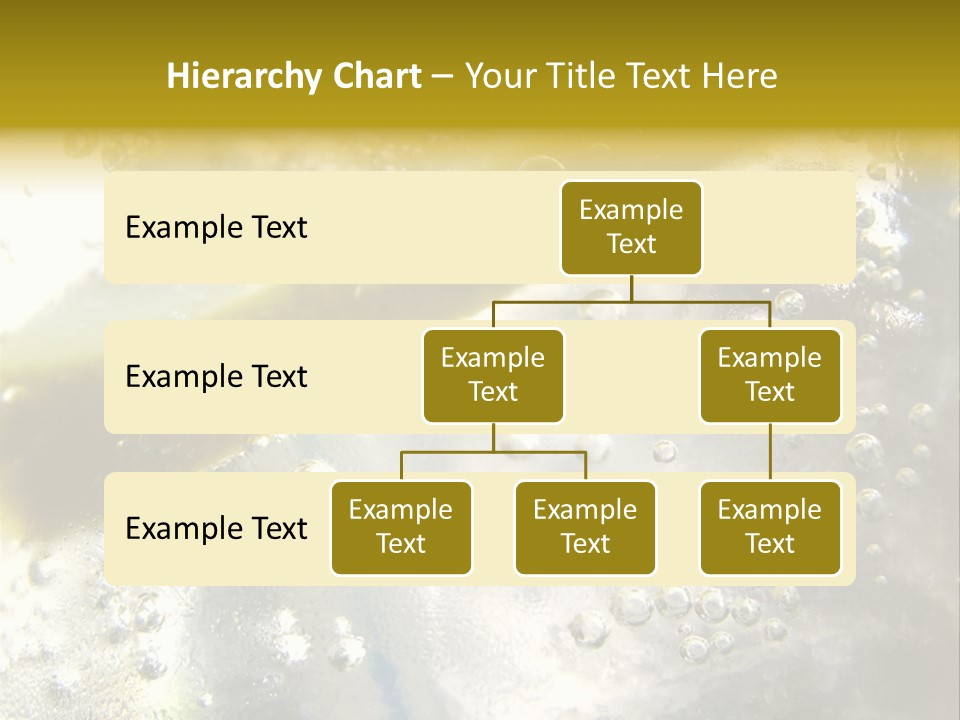 Close Up Of Lemon Slice In Liquid And Bubbles PowerPoint Template