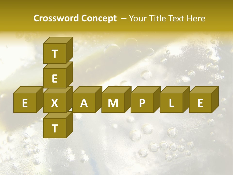 Close Up Of Lemon Slice In Liquid And Bubbles PowerPoint Template