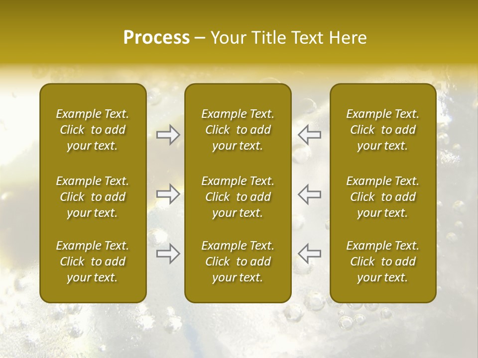 Close Up Of Lemon Slice In Liquid And Bubbles PowerPoint Template