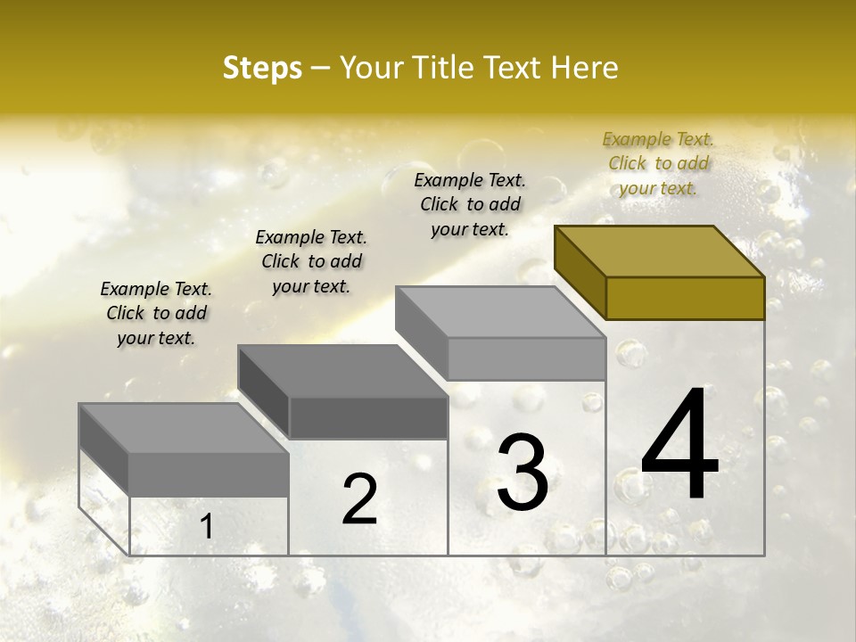 Close Up Of Lemon Slice In Liquid And Bubbles PowerPoint Template