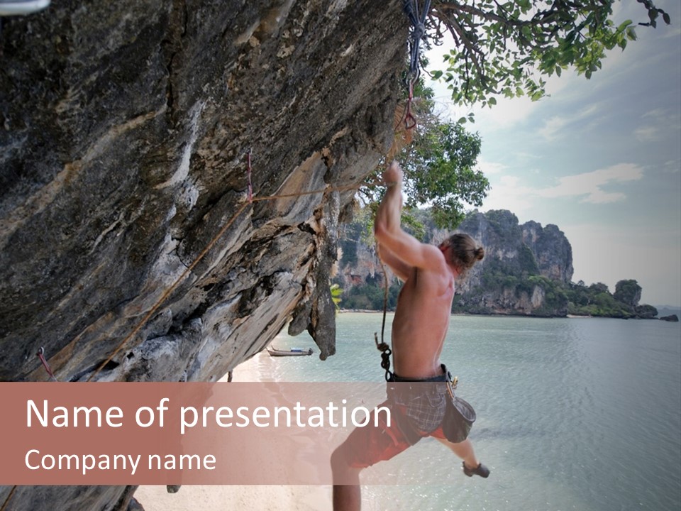 Climbing Tonsi Thailand PowerPoint Template