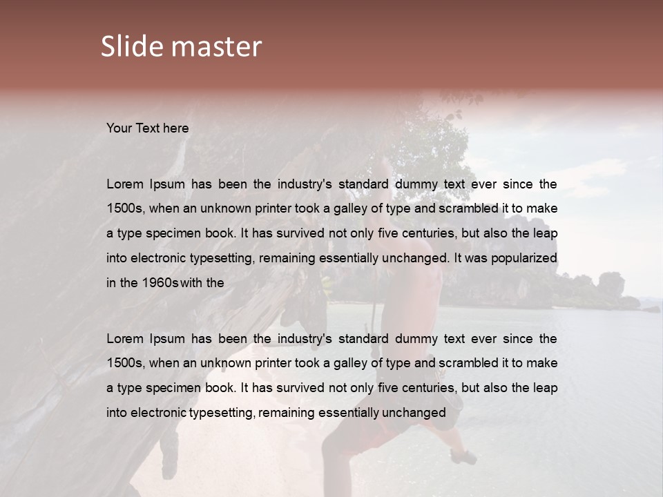 Climbing Tonsi Thailand PowerPoint Template