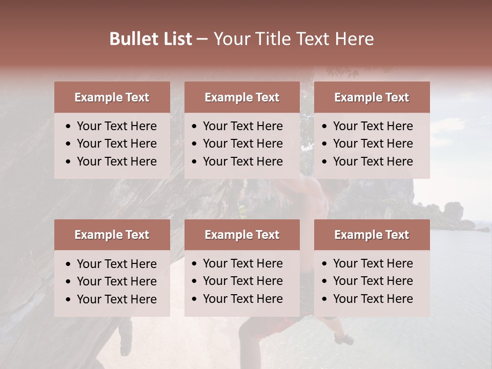 Climbing Tonsi Thailand PowerPoint Template