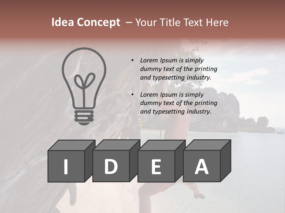 Climbing Tonsi Thailand PowerPoint Template