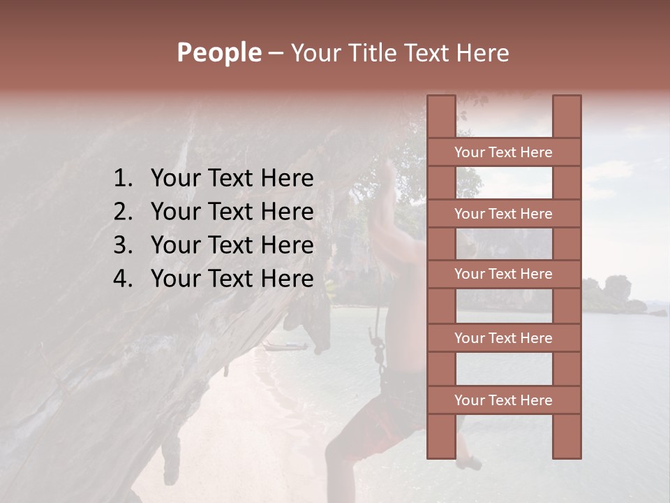 Climbing Tonsi Thailand PowerPoint Template