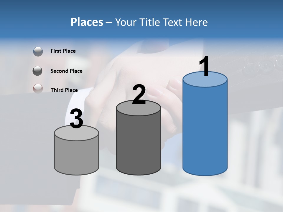 Business Handshake Over Blurry Background PowerPoint Template