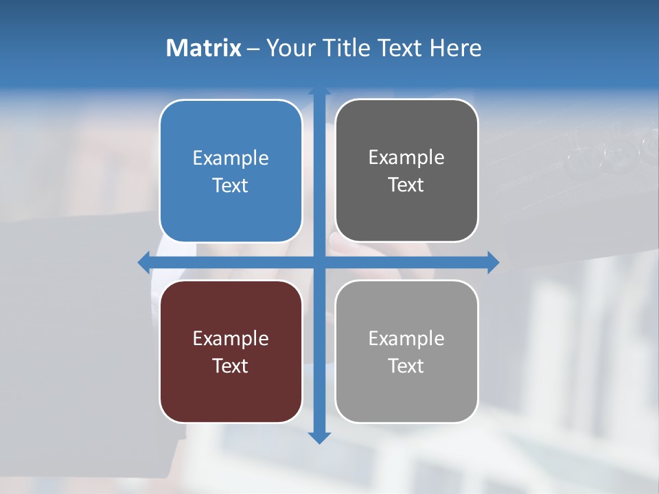 Business Handshake Over Blurry Background PowerPoint Template