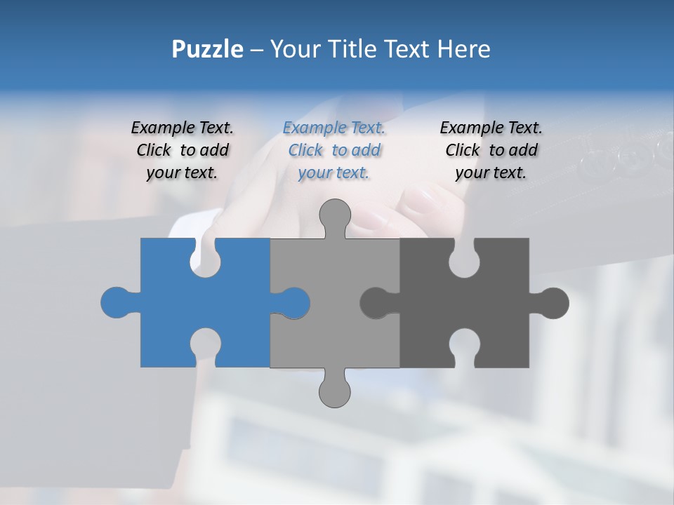 Business Handshake Over Blurry Background PowerPoint Template