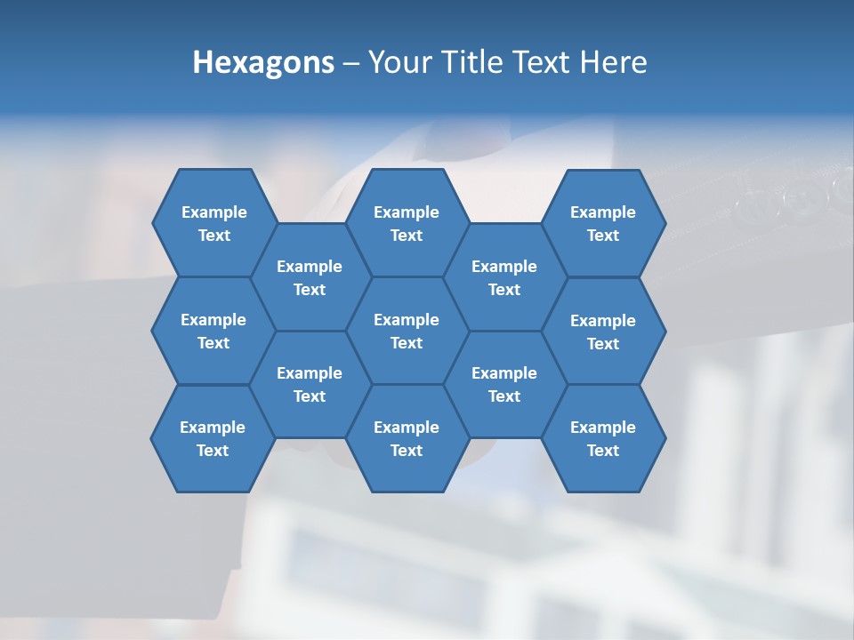 Business Handshake Over Blurry Background PowerPoint Template