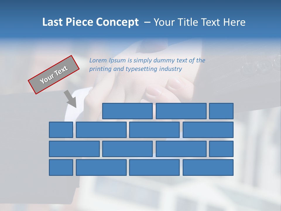 Business Handshake Over Blurry Background PowerPoint Template
