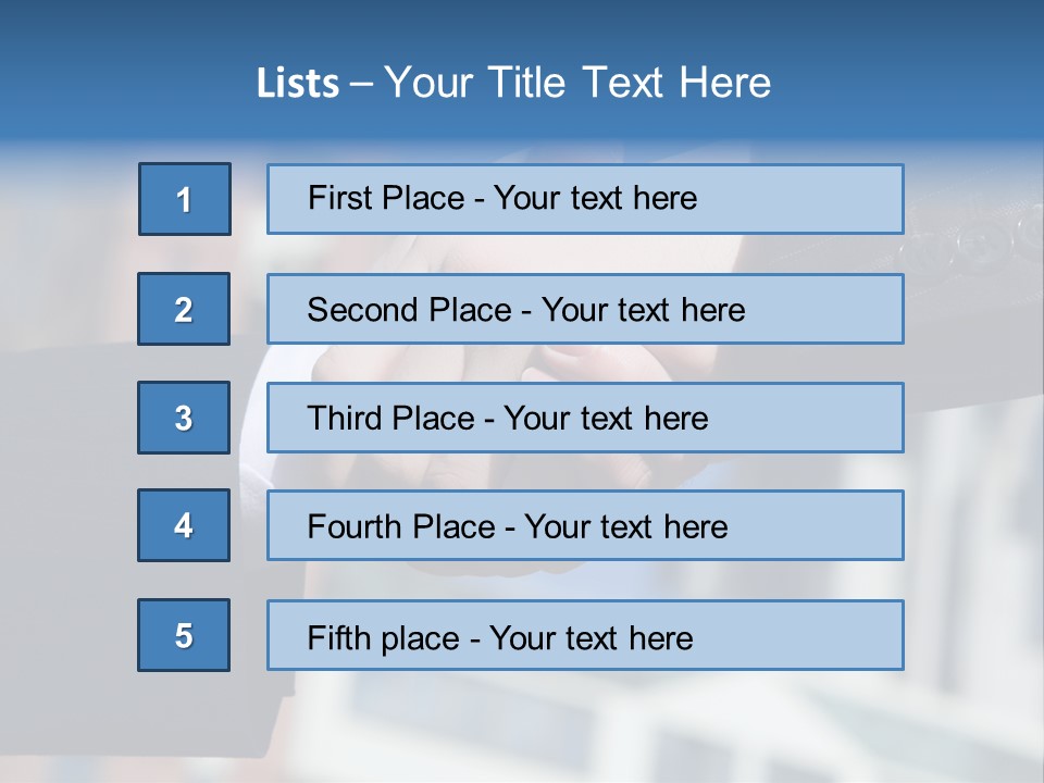 Business Handshake Over Blurry Background PowerPoint Template
