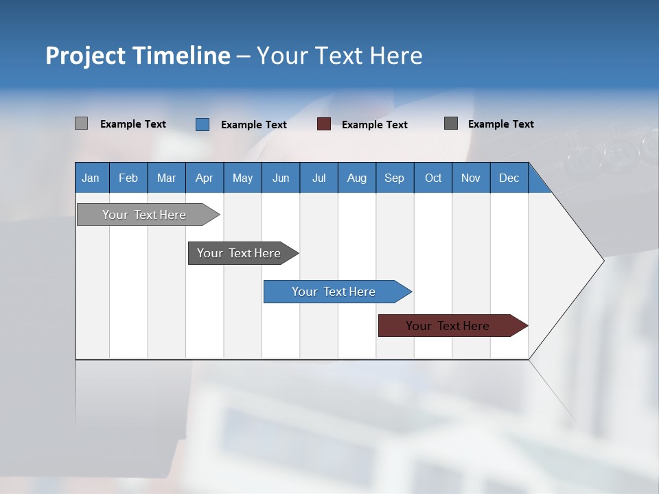 Business Handshake Over Blurry Background PowerPoint Template