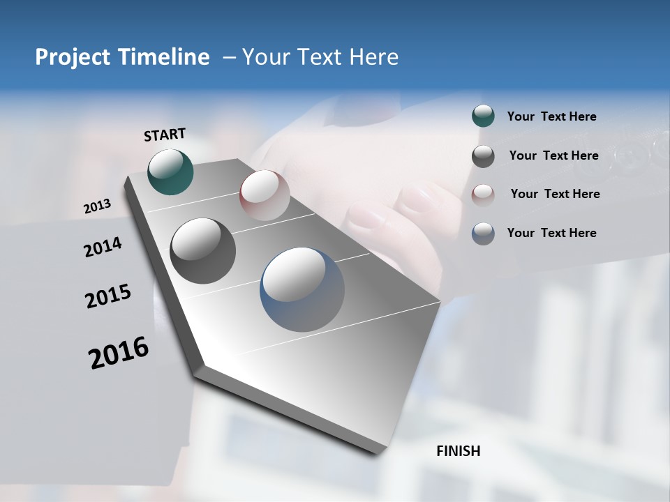 Business Handshake Over Blurry Background PowerPoint Template