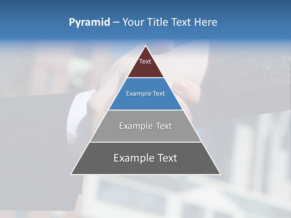 Business Handshake Over Blurry Background PowerPoint Template