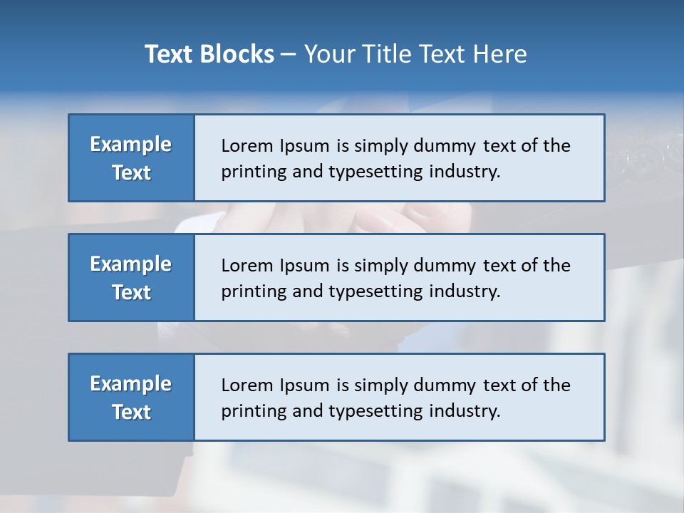 Business Handshake Over Blurry Background PowerPoint Template