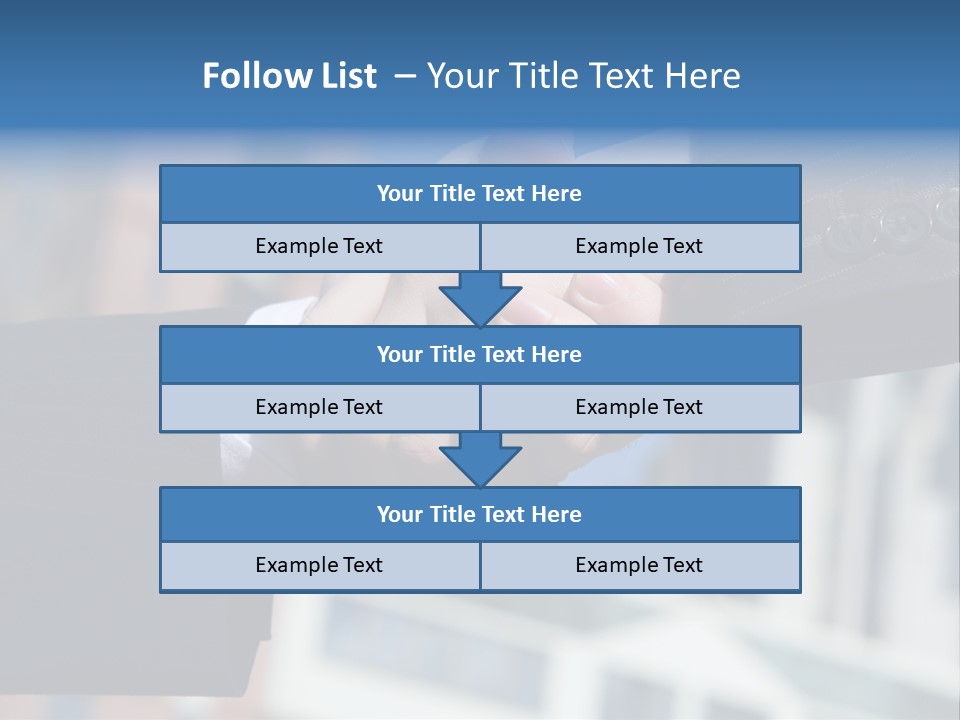 Business Handshake Over Blurry Background PowerPoint Template
