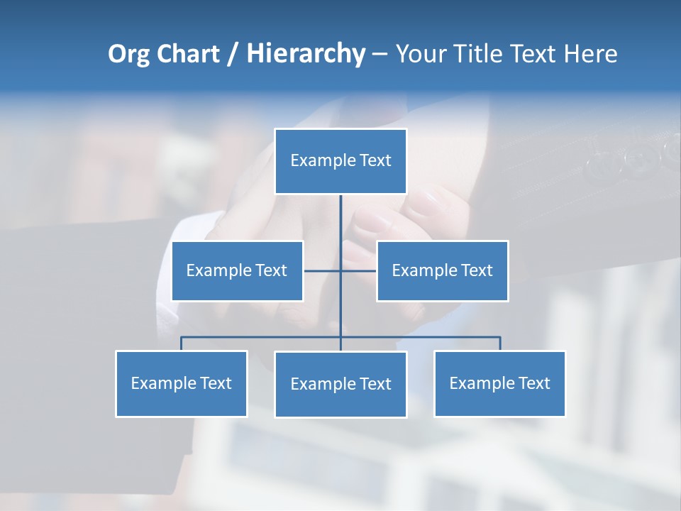 Business Handshake Over Blurry Background PowerPoint Template