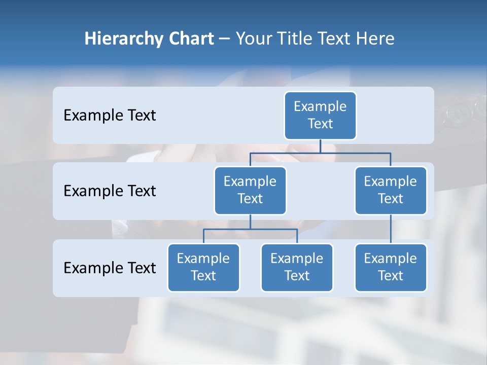 Business Handshake Over Blurry Background PowerPoint Template