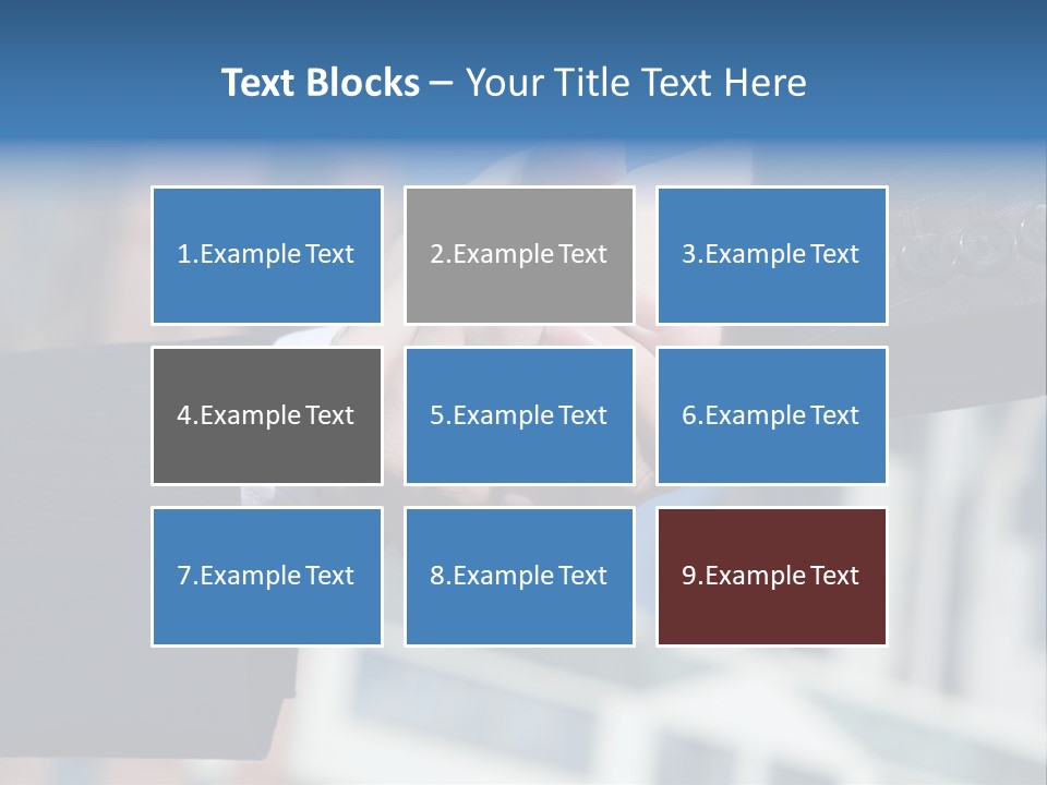 Business Handshake Over Blurry Background PowerPoint Template