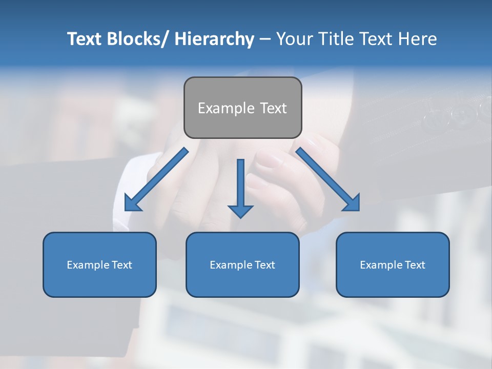 Business Handshake Over Blurry Background PowerPoint Template