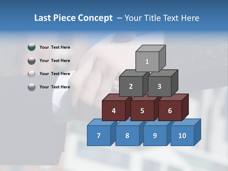 Business Handshake Over Blurry Background PowerPoint Template