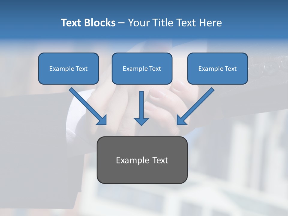 Business Handshake Over Blurry Background PowerPoint Template
