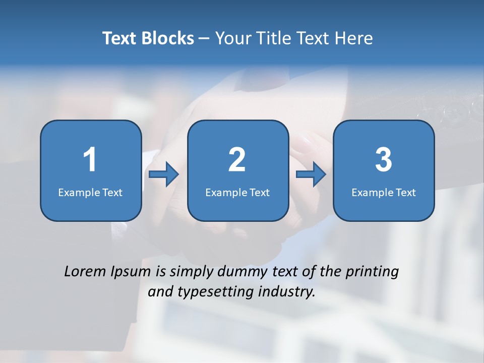 Business Handshake Over Blurry Background PowerPoint Template