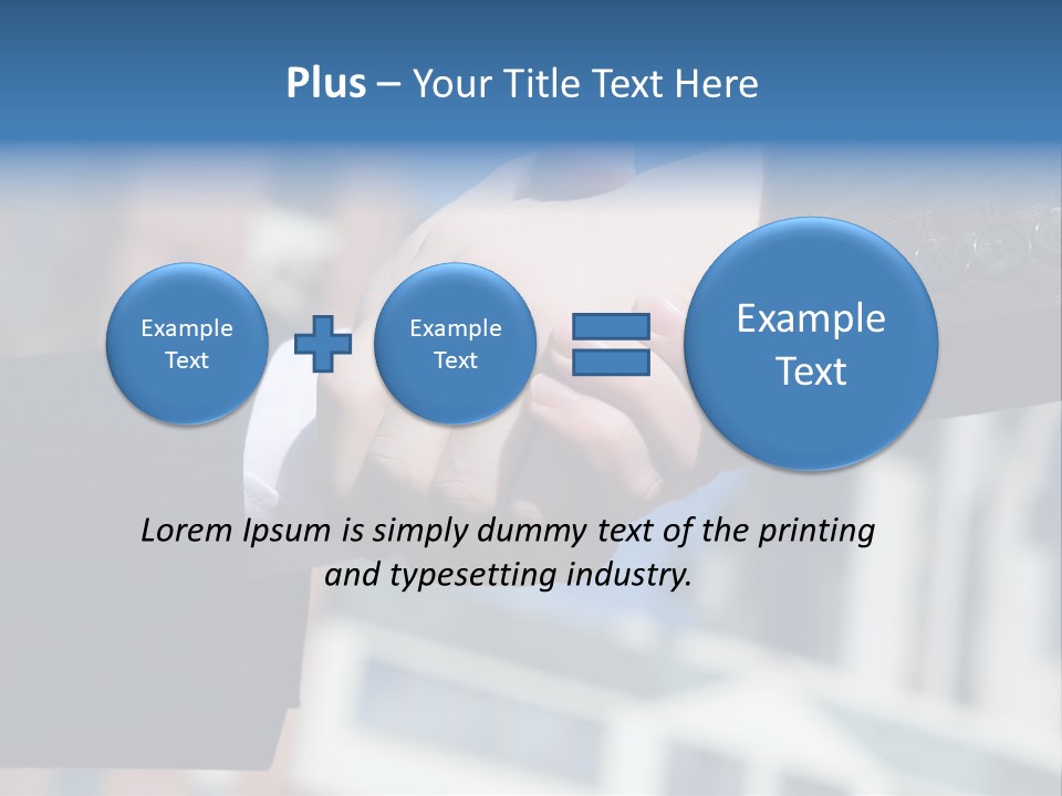 Business Handshake Over Blurry Background PowerPoint Template