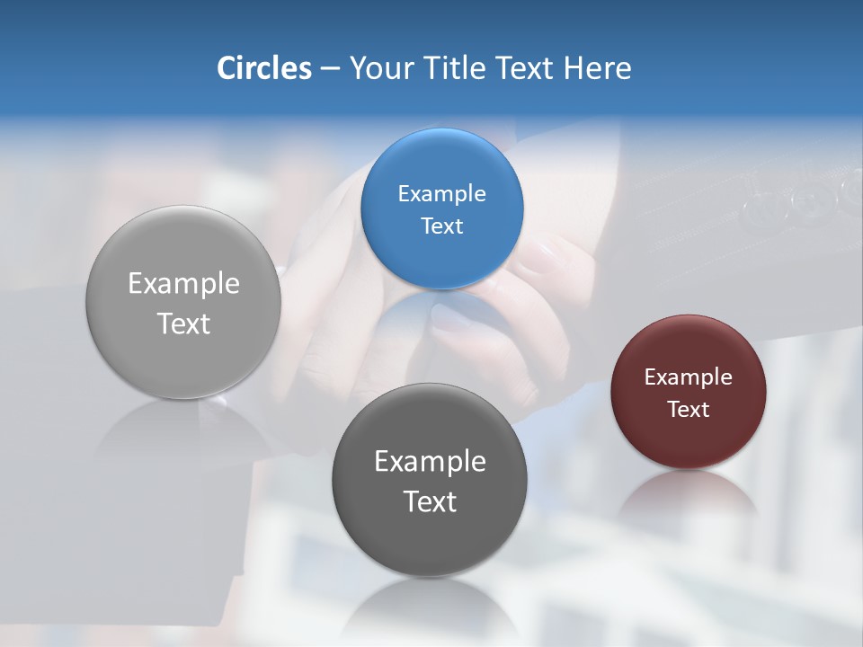 Business Handshake Over Blurry Background PowerPoint Template