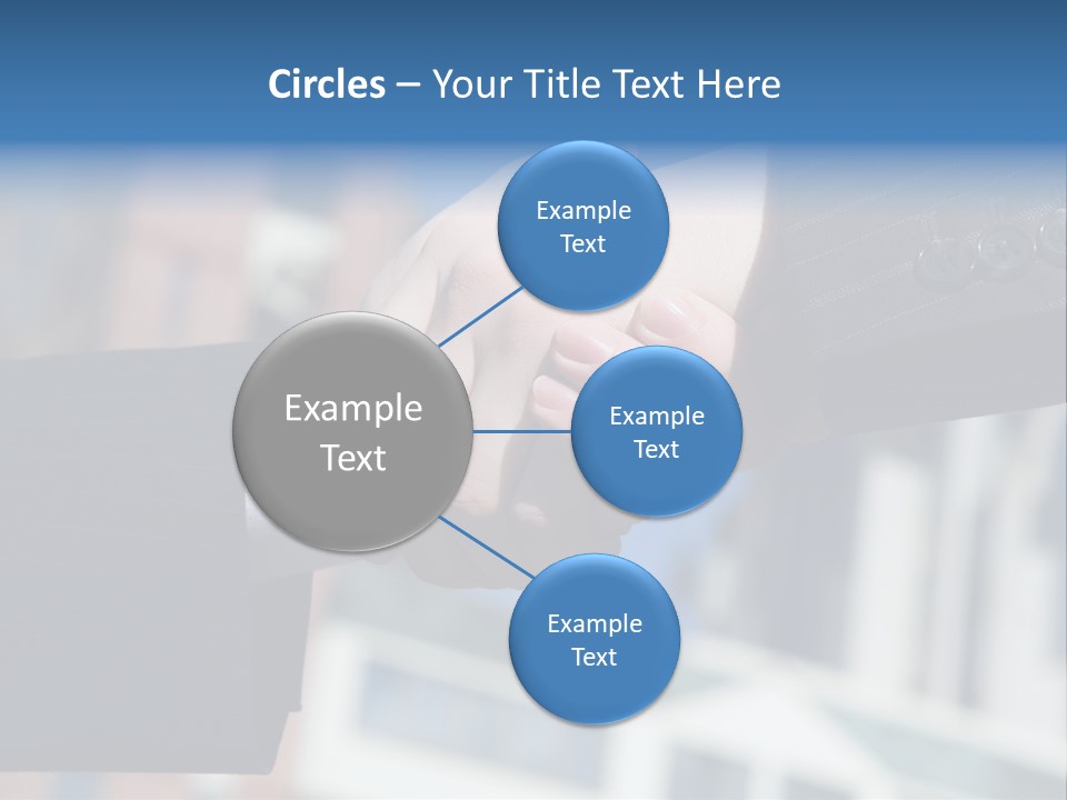 Business Handshake Over Blurry Background PowerPoint Template