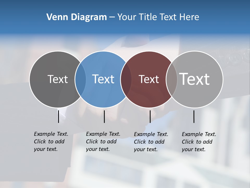 Business Handshake Over Blurry Background PowerPoint Template