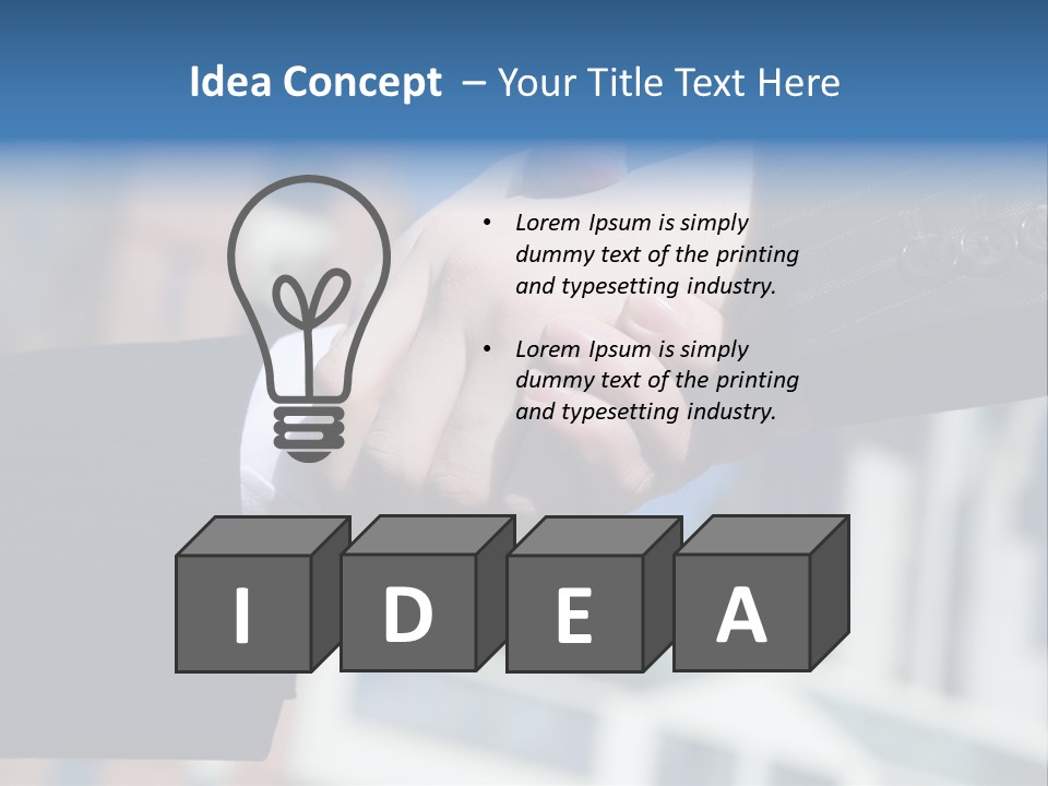 Business Handshake Over Blurry Background PowerPoint Template