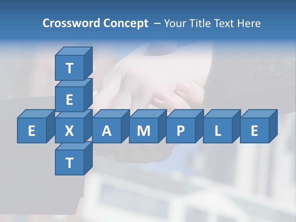Business Handshake Over Blurry Background PowerPoint Template